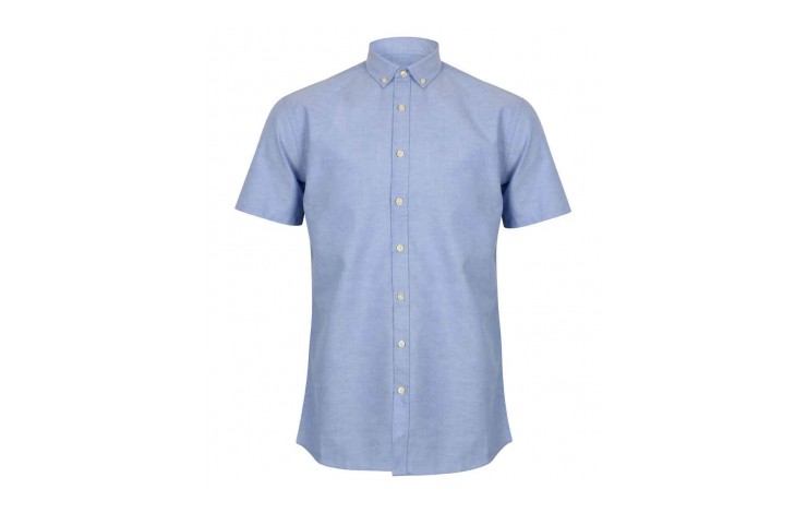 Henbury Modern Short Sleeve Oxford Shirt