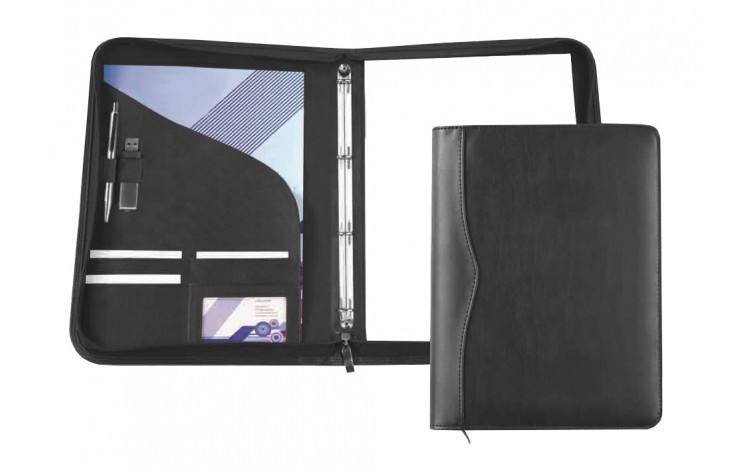Houghton A4 Zipped Ring Binder Folder