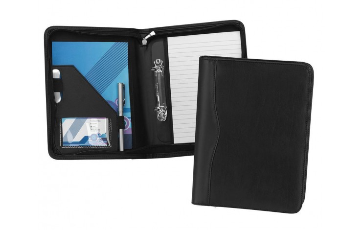 Houghton PU A5 Zipped Ring Binder Folder