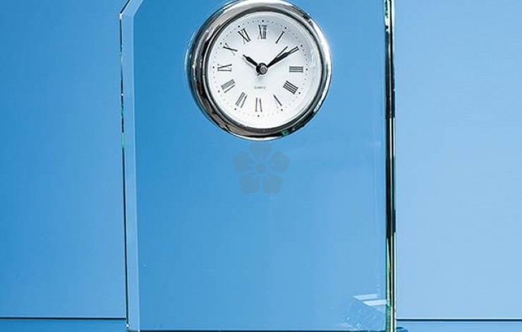 Jade Glass Arch Clock