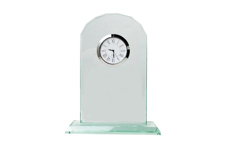 Jade Glass Arch Clock