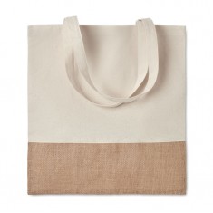 Jute Contrast Tote Bag