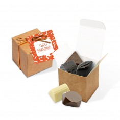 Kraft Cube with Truffles
