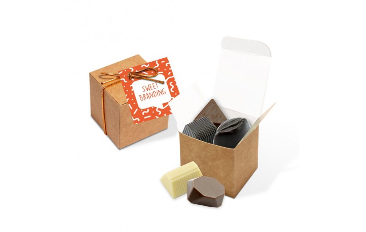 Kraft Cube with Truffles