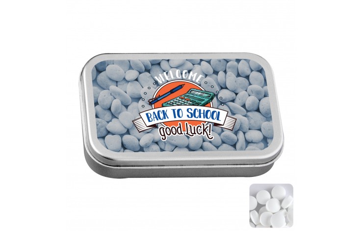 Large Flat Hinged Mint Tin