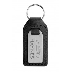 Large Rectangular shaped leather Medallion Key Fob