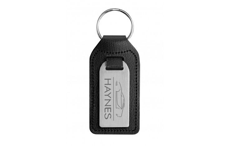 Large Rectangular shaped leather Medallion Key Fob