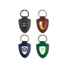 Leather Shield Keyring