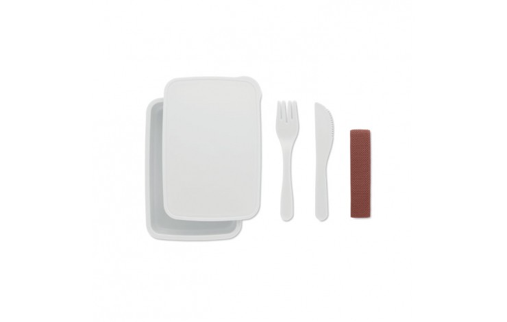 Lunch box and cutlery set