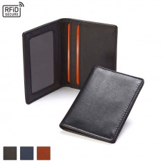 Luxury Leather Card Case with RFID Protection