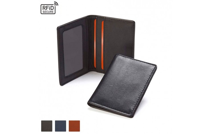 Luxury Leather Card Case with RFID Protection