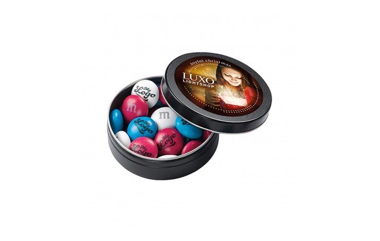 Branded M&Ms in Tin