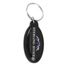 Matt Black Metal Keyring