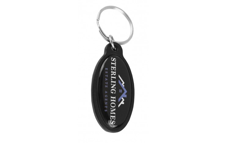 Matt Black Metal Keyring