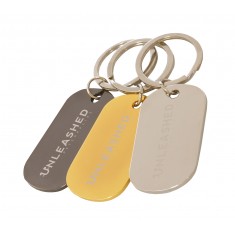 Metal Dog Tag Style Key-Ring