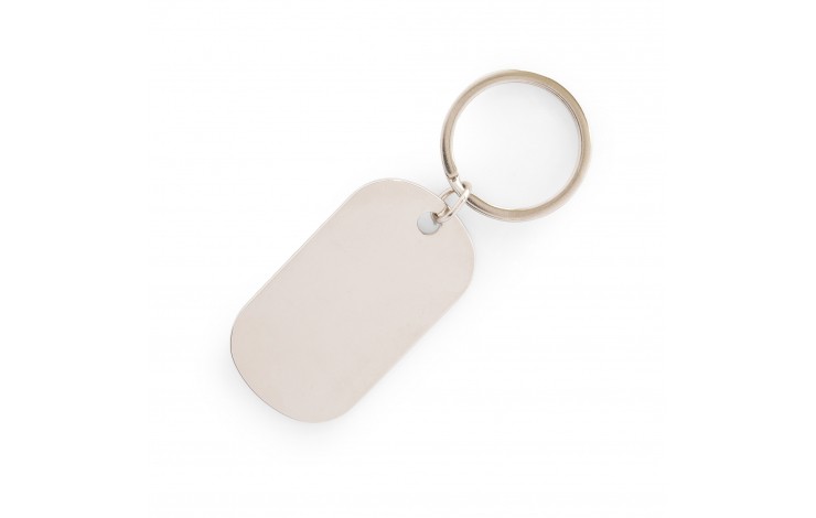 Metal Dog Tag Style Key-Ring