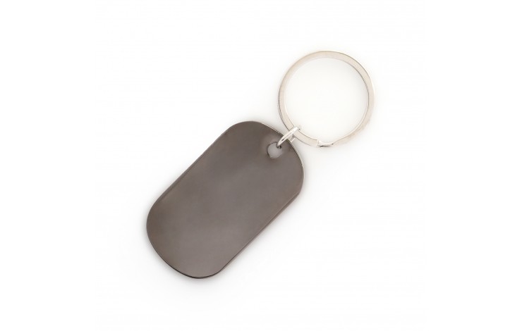 Metal Dog Tag Style Key-Ring