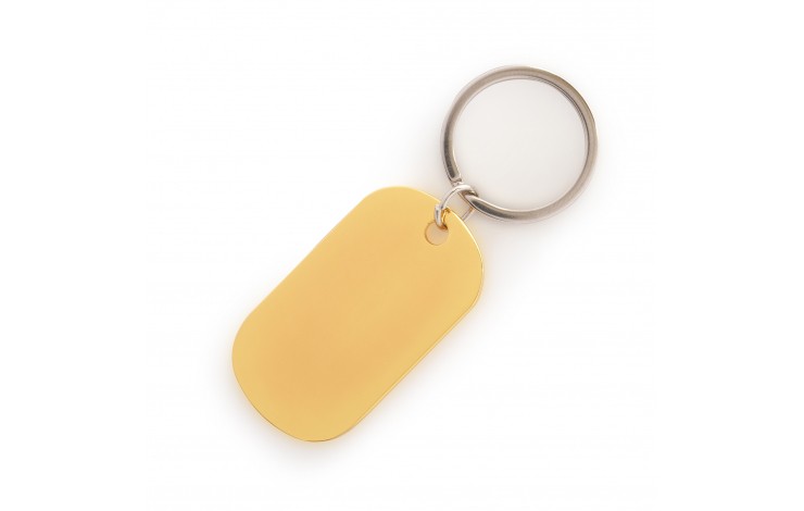 Metal Dog Tag Style Key-Ring