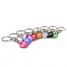 Metal Trolley Coin Keyring