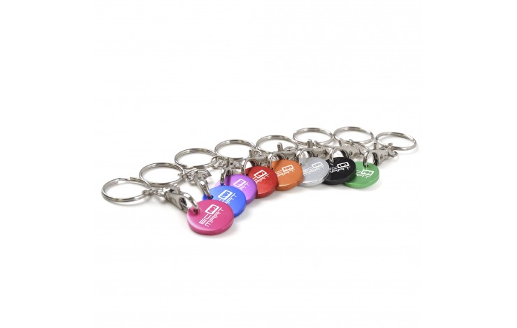 Metal Trolley Coin Keyring