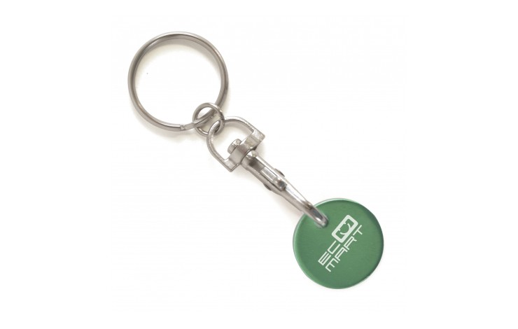 Metal Trolley Coin Keyring