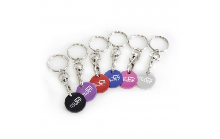 Metal Trolley Coin Keyring