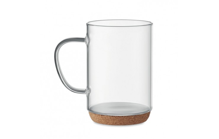 Cork Base Glass Mug
