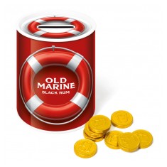 Money Tins with Chocolate Coins