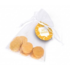 Organza Bag with Chocolate Coins