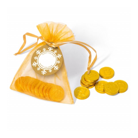 Organza Bag with Chocolate Coins