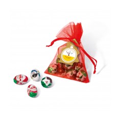 Organza Bag with Christmas Themed Chocolate