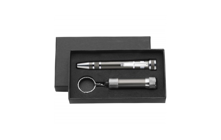 Pen shaped Screwdriver & Torch Set