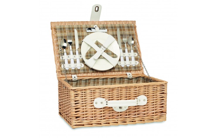 Premium 2 Person Wicker Picnic Basket Set