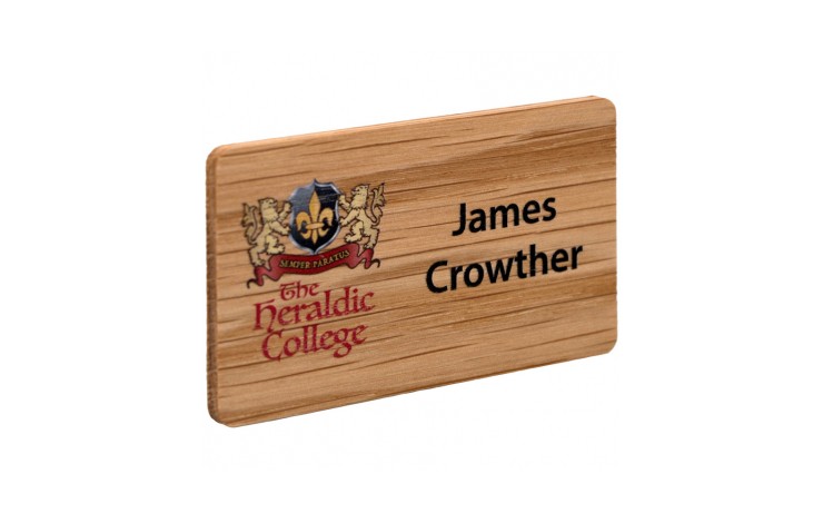 Real Wood Name Badges