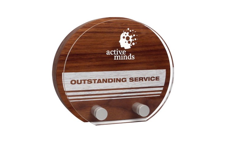 Real Wood Sunrise Award with Acrylic Front Plate