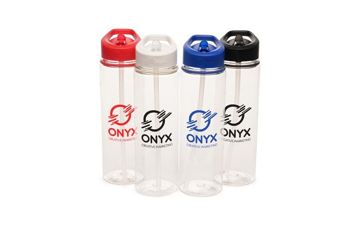 Recycled 725ml Bottle with Flip Straw