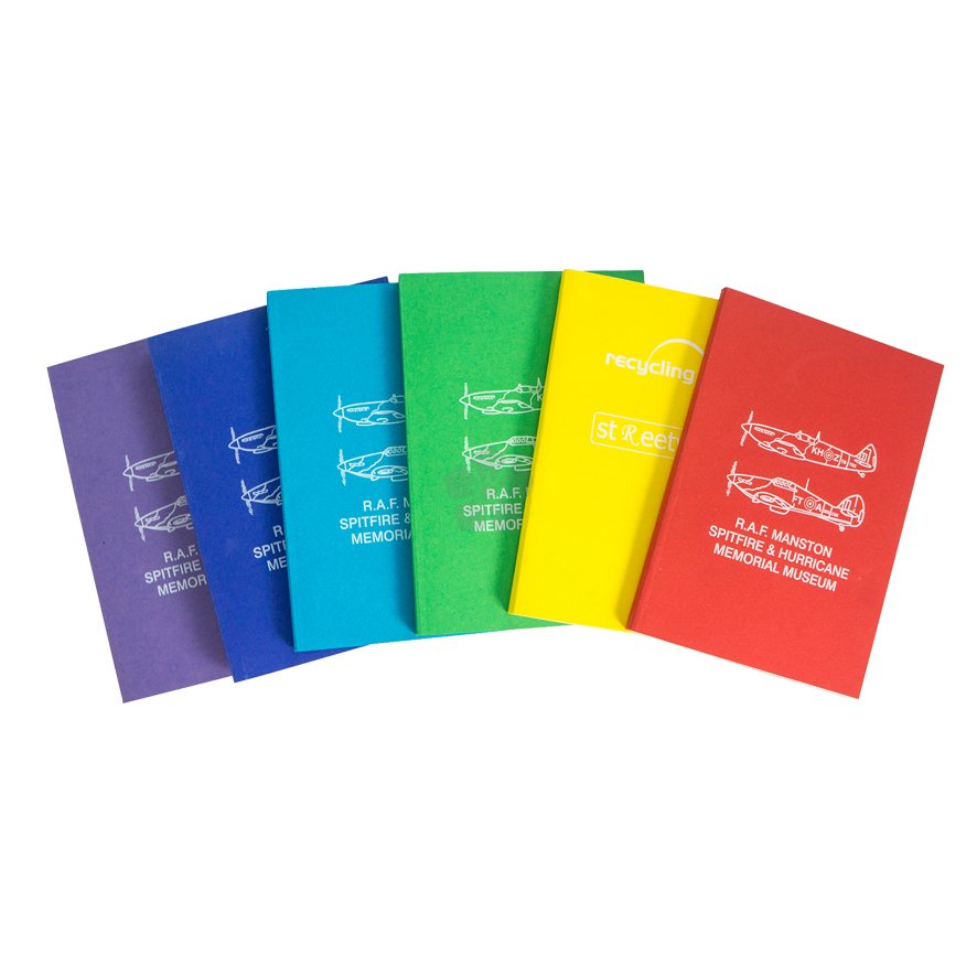Promotional Recycled Coloured Card Perfect Bound A5 Notepad