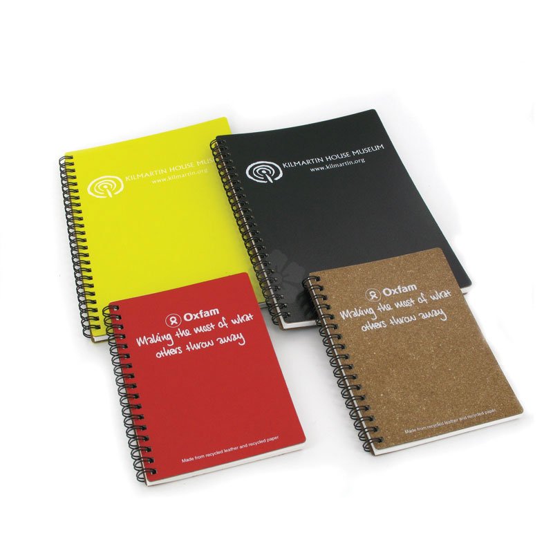 Promotional Recycled Leather A6 Notepad, Personalised by MoJo Promotions
