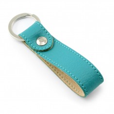Recycled Leather Looped Key Fob