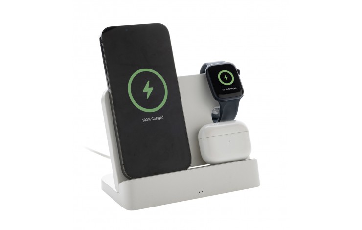 Recycled Plastic Dual Phone and iWatch Charger