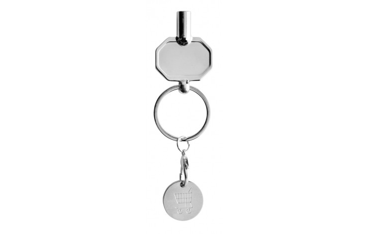Recycled Radiator Key and Trolley Coin Keyring