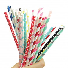 Retro Paper Straws