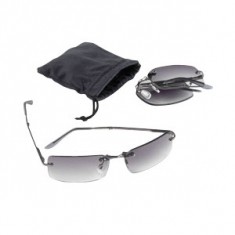 Rimless Folding Sunglass in Pouch
