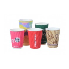 Rippled Paper Cups - 12oz