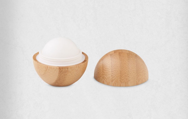 Round Bamboo Lip Balm