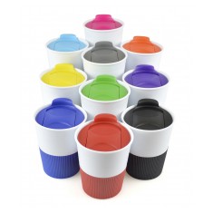 Rubber Base Plastic Take Out Mug