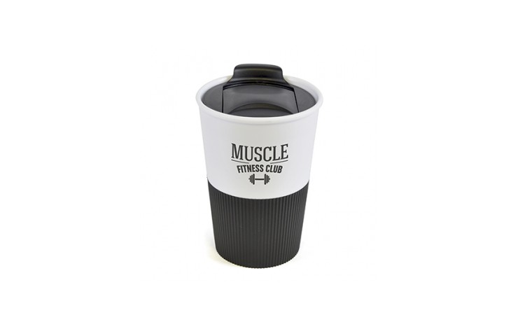 Rubber Base Plastic Take Out Mug