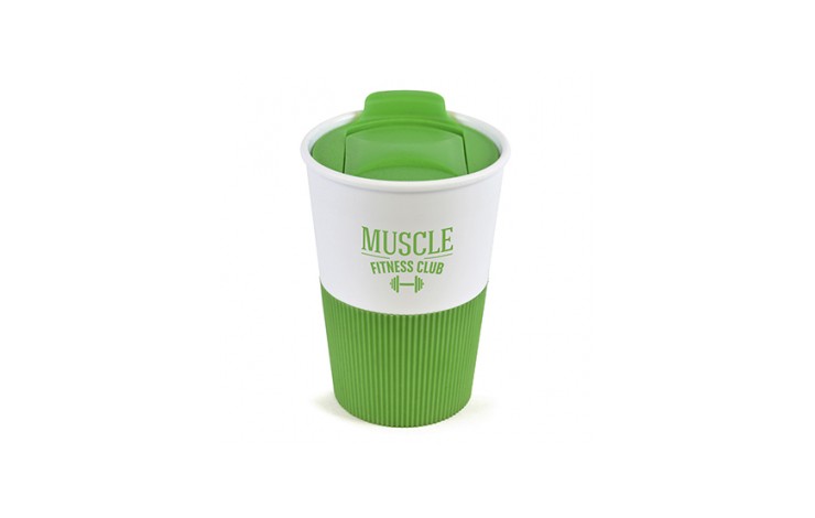 Rubber Base Plastic Take Out Mug