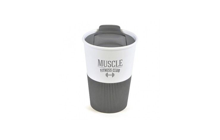 Rubber Base Plastic Take Out Mug