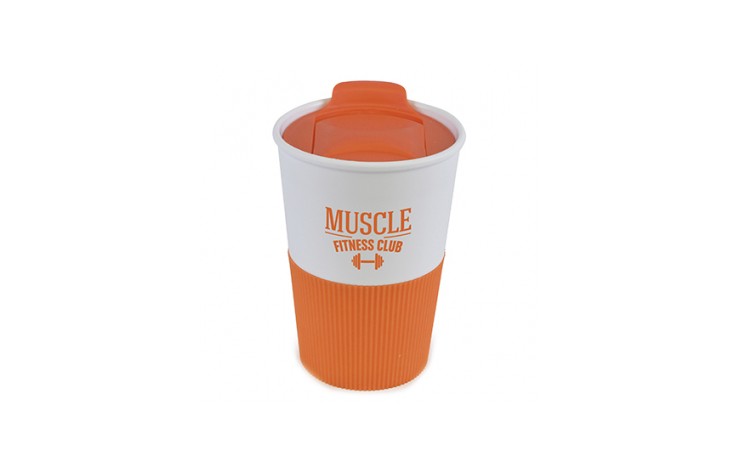 Rubber Base Plastic Take Out Mug